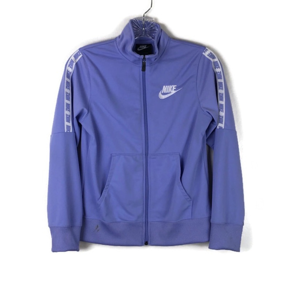 Nike Sportswear Girls Zip Up Long Sleeve Jersey Jacket in Lilac Purple